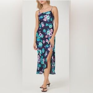 ASTR the label cowl neck floral slip dress NWT